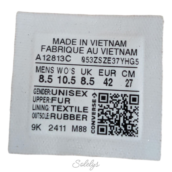 Converse Chuck 70 De Luxe Heel Genuine Calf Pony Hair Platform Sneaker 10.5 NEW - Picture 6 of 12